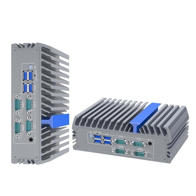 작은 미니 PC J6412 쿼드 코어 6 USB 4 COM 2 랜 나노 컴퓨터