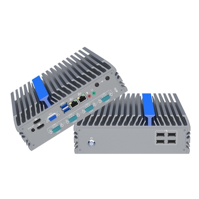 X86 팬리스 산업용 컴퓨터 I7 I5 I3 2 Rs232 8 USB 리눅스