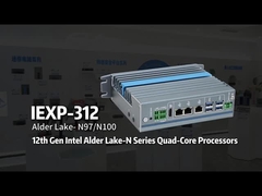 IEXP-312 N100 미니 PC 3 Lan 지원 Din 상업용 디스플레이용 레일 장착
